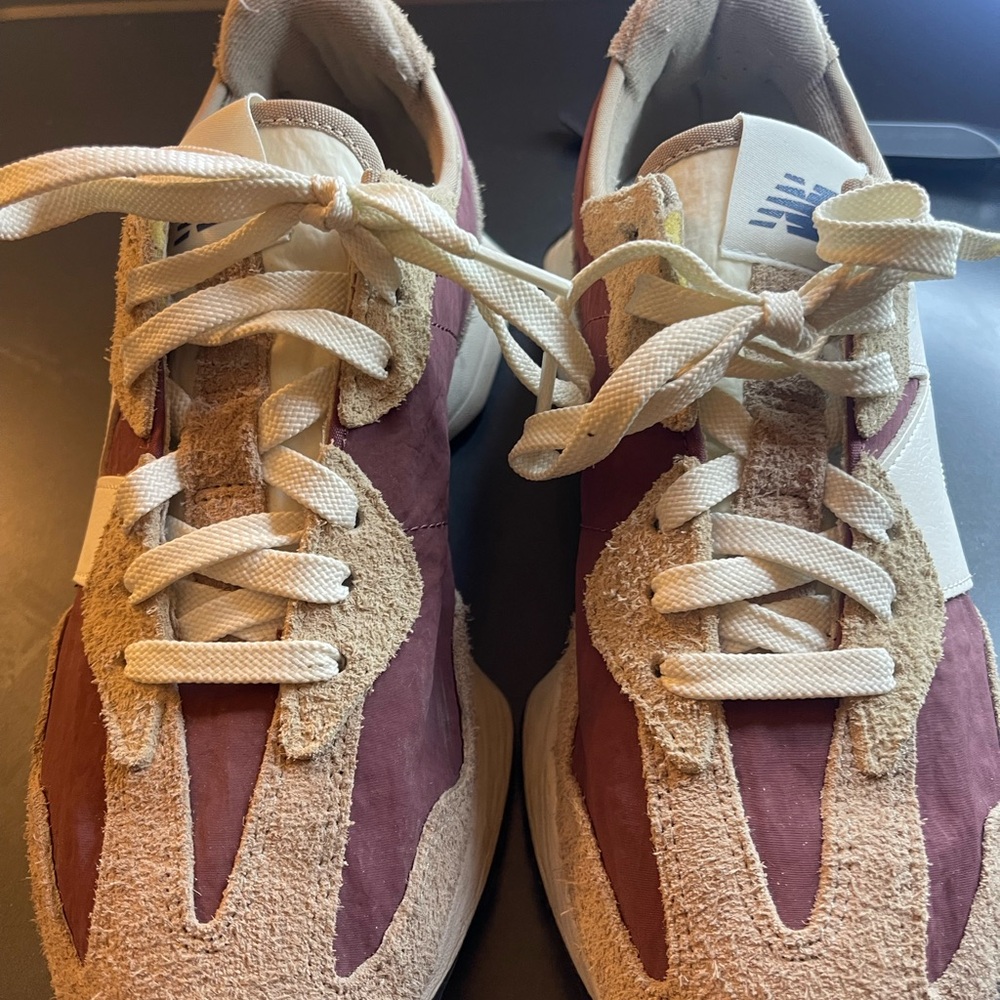 New Balance Burgundy and Beige Sneakers